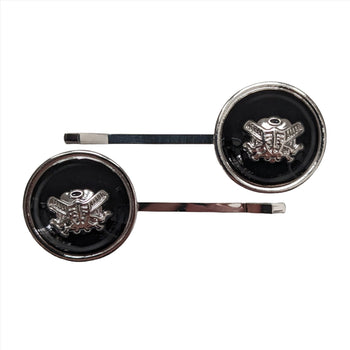 Silver Shield Clips Black